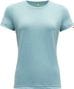 Dames-T-shirt Korte Mouw Devold Eika Merino 150 Lichtblauw