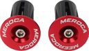 Bouchons de cintre vélo – 22 à 24 mm – Vis M4 – Rouge