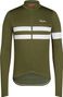 Maglia a maniche lunghe Rapha Brevet Khaki/Blanc