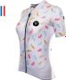 Maillot Manches Courtes Femme LeBram La Faye Blanc Coupe Ajustée