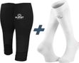 Performance Elite BV Sport Kompressionsärmel + Regenerationssocken Schwarz/Weiß