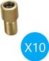 Box of 10 XLC PU-X14 Schräder Valve Adapter (Pump) to Dunlop (Valve)