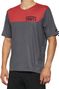 Maillot Manches Courtes 100% Airmatic Charcoal / Racer Rouge 
