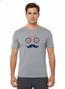 T-Shirt Manches Courtes Rubb'r Moustache Gris