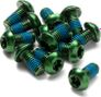 Bullone rotore a disco inverso acciaio M5 x 10 mm verde