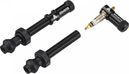 Pair of Granite Design Juicy Nipple Tubeless Valves 80 mm with Black Shell Removal Plugs