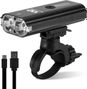 Lampe de vélo rechargeable USB étanche  affichage de batterie