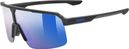 Uvex Ramp bril zwart/blauw spiegel