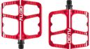 Deity Flat Trak Flat Pedals Red