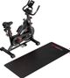 Vélo d'appartement Fitness D 8KG magnétique rouge avec Tapis