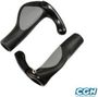 poignee vtt ergonomique avec embout noir/gris 130mm (pr)
