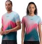 T-Shirt Running Alltricks Community Unisexe Bleu / Rose