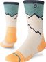 Stance Peaking Hike Crew Socks in Beige/Green/Orange