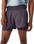 Brooks High Point 2.0 2-in-1 Shorts, Gray, Men's