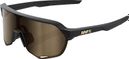 Lunettes 100% S2 Matte Black - Soft Gold Mirror