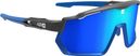 AZR Pro Race RX Matte Black Blue Goggles / Blue Lens + Clear Lens