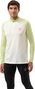 T-Shirt Running 1/2 Zip Compressport Winter Blanc/Vert Homme