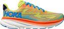 Chaussures Running Hoka Clifton 9 Youth Jaune Bleu Orange Enfant
