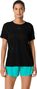 Maillot de manga corta para mujer Asics Metarun Negro