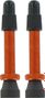 VAR Kit 2 Valves Tubeless Aluminium 35 mm Orange