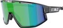 BLIZ Lunettes Fusion Matt Light Grey Smoke w Ice Blue Multi