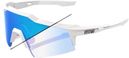 Lunettes 100% Speedcraft Bastille Pearl White Glitter - Blue Mirror Photochromic