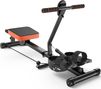 Rameur hydraulique fitness cardio réglable intérieur compact Noir