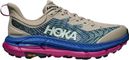 Chaussures Trail Hoka Mafate Speed 4 Bleu/Rose Homme