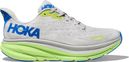 Chaussures Running Hoka Clifton 9 Gris/Vert/Bleu Homme