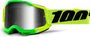 Maschera 100% Accuri Travis con lenti argento specchiate / giallo verde