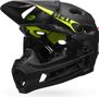 Casco con Mentoniera Rimovibile Bell Super DH Mips Nero Mat Verde Fluorescente 2021