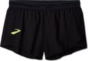 Pantaloncini con spacco Brooks Pro Kit Nero da uomo
