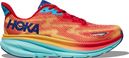 Chaussures Running Hoka One One Clifton 9 Rouge Orange Bleu Homme