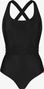 Maillot de bain 1P Menstruel - Flux moyen - Noir