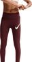 Collant 7/8 Nike Tempo Swoosh Run marroni da donna