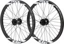 Paire de Roues Carbone Pride Wave Mat Fusion 20/15mm Noir