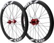 Paire de Roues Carbone Pride Gravity Gloss Expert Disc 28H Rouge