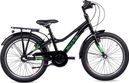 Vélo enfant S'COOL troX - moyeu 3 vitesses - Noir/Vert néon