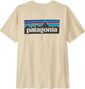 Camiseta de manga corta Patagonia P-6 Logo Beige para hombre