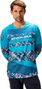 Maglia Endura Patchwork a maniche lunghe da uomo, edizione limitata, blu