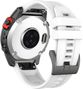 22 mm Silikon-Uhrenarmband – Kompatibel mit GARMIN und COROS - Weiß