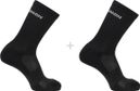 Chaussettes (2 Paires) Salomon Evasion Crew Noir Unisex