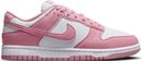 Sportswear Schuhe Nike Dunk Low Pink/Weiß Damen