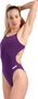 Bañador de una pieza para mujer con espalda descubierta Challenge Back Violeta