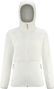 Sudadera polar Millet Chamonix Highloft con capucha, blanca, para mujer