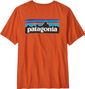 Camiseta de manga corta Patagonia P-6 con logotipo naranja para hombre