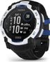 Montre GPS Garmin Instinct 3 Solar - 50 mm Blanc avec Bracelet en Silicone Noir Bleu Électrique Édition Limitée Supernova