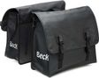 Paire de sacoches beck classic matte vélo - dimensions 40x15x35 - 47 litres - noir
