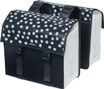 Basil Urban Load 48-53 liter dubbele fietstas zwart met reflecterende stippen
