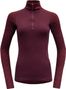Unterhemd Devold Duo Active Merino 205 Z.Neck Red Damen
